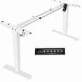 thumbnail image 1 of VIVO White Electric Stand Up Desk Frame, Single Motor Standing Adjustable Base, 1 of 9