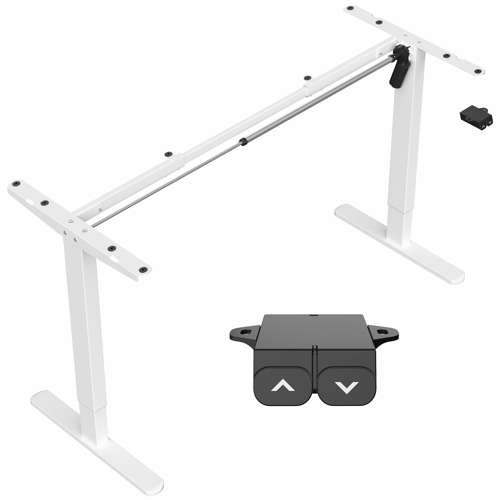 White Adjustable Height Electric Standing Desk Frame