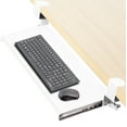 thumbnail image 1 of VIVO White Extra Sturdy Clamp-on Computer Keyboard & Mouse Under Desk Tray, 1 of 8