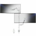 thumbnail image 1 of VIVO White Extra Tall Dual 17" to 32" Monitor Pneumatic Spring Sit-Stand Desk Mount, 1 of 3