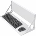 thumbnail image 1 of VIVO White Flip Down 24 inch Keyboard Tray Wall Mount with Mouse Pad, 1 of 8
