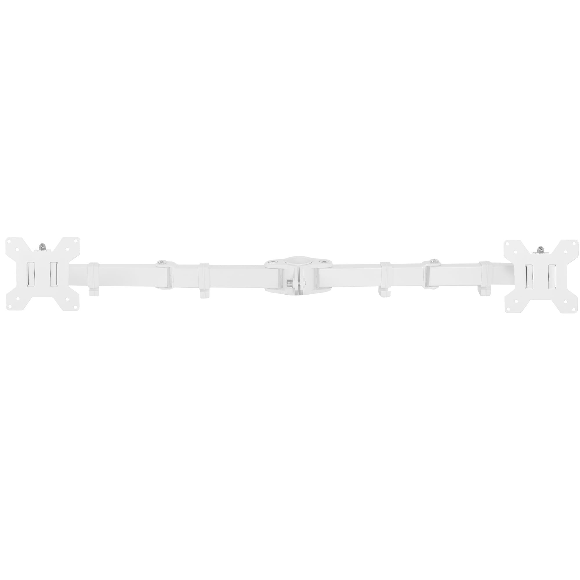 White Adjustable Dual Monitor Arm Desk Mount Stand