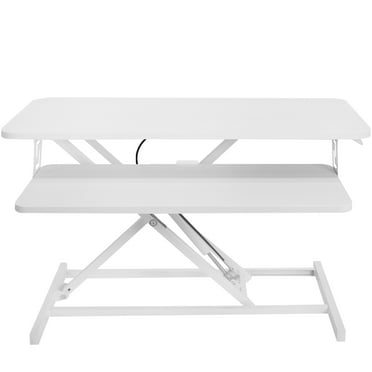 VIVO Gray Height Adjustable Standing Desk Riser, Tabletop Computer ...