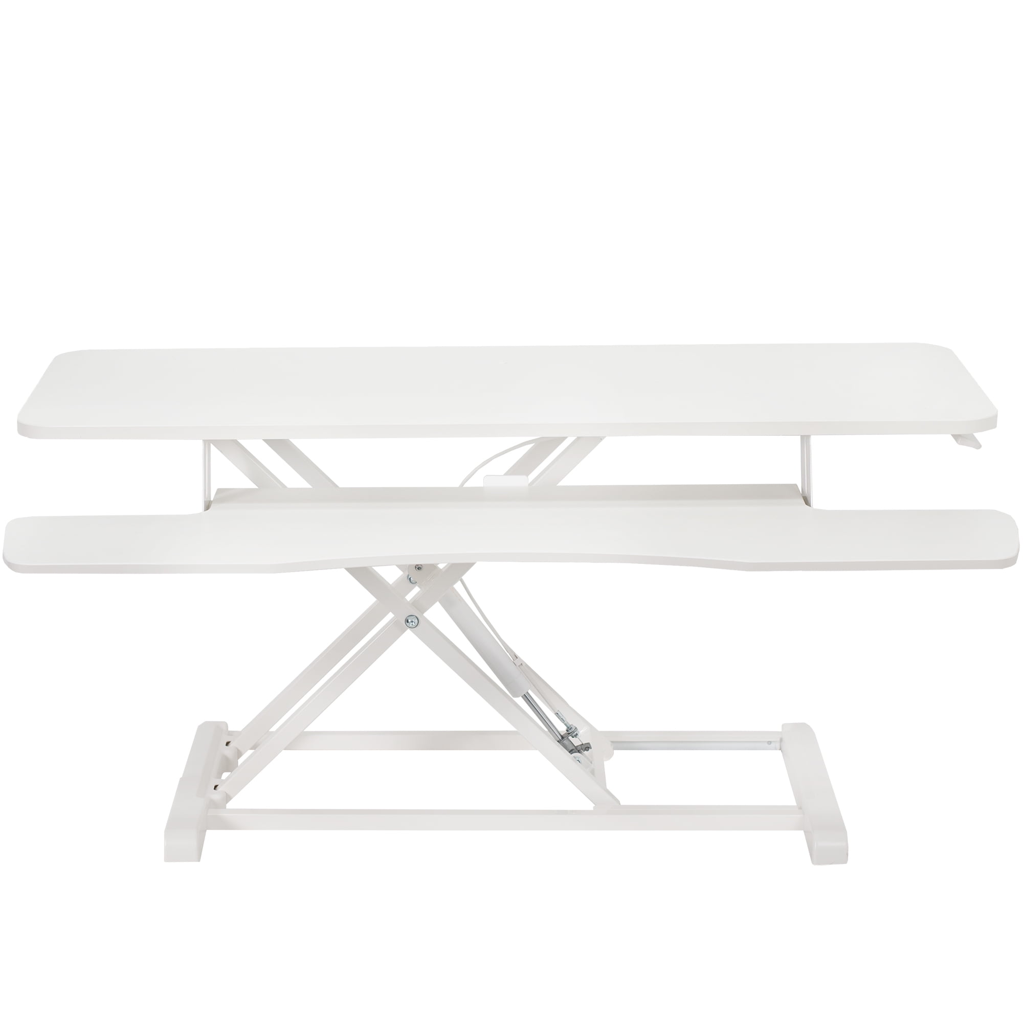 VIVO White 42" Adjustable Height Desk Converter with Pneumatic Spring