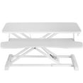 thumbnail image 1 of VIVO White Height Adjustable Standing Desk Monitor Riser 32" Sit Stand Tabletop, 1 of 9