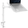 thumbnail image 1 of VIVO White Single Laptop Notebook Desk Mount, Fully Adjustable Extension Clamp, 1 of 8