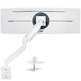 thumbnail image 1 of VIVO White Single Pneumatic Monitor Desk Mount, Fits Ultrawides up to 49", 1 of 2