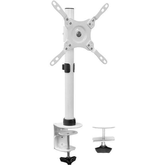 VIVO Ultra Wide Screen TV and Monitor Desk Mount, Adjustable Height and Tilt Stand for Screens up to 42 inches, White, STAND-V101CW up to 42" screens White