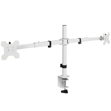 VIVO White Telescoping Dual Ultrawide 27" to 38" Monitor Heavy Duty Desk Mount