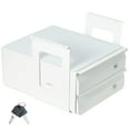 thumbnail image 1 of VIVO White Under Desk Lockable Pull Out Storage Drawers, Workspace Organizer, 1 of 8