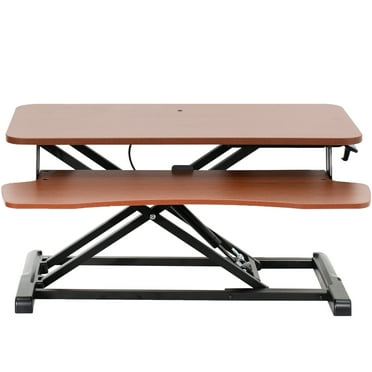 VIVO Wood Colored Height Adjustable Standing Desk Converter Sit Stand Riser
