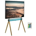 thumbnail image 1 of VIVO Wood Easel Studio 49" to 70" TV Adjustable Floor Stand with RGB Lights, 1 of 9