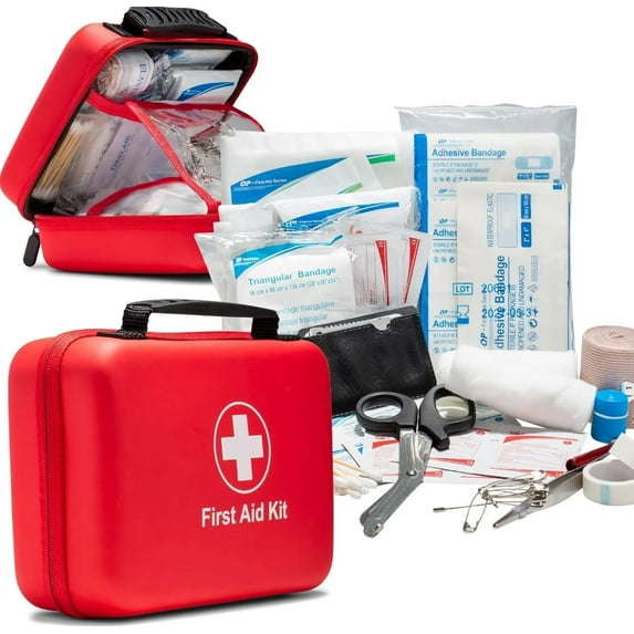 VIVODE 230-Pc First Aid Kit Waterproof Emergency Survival Kit with Shoulder Straps