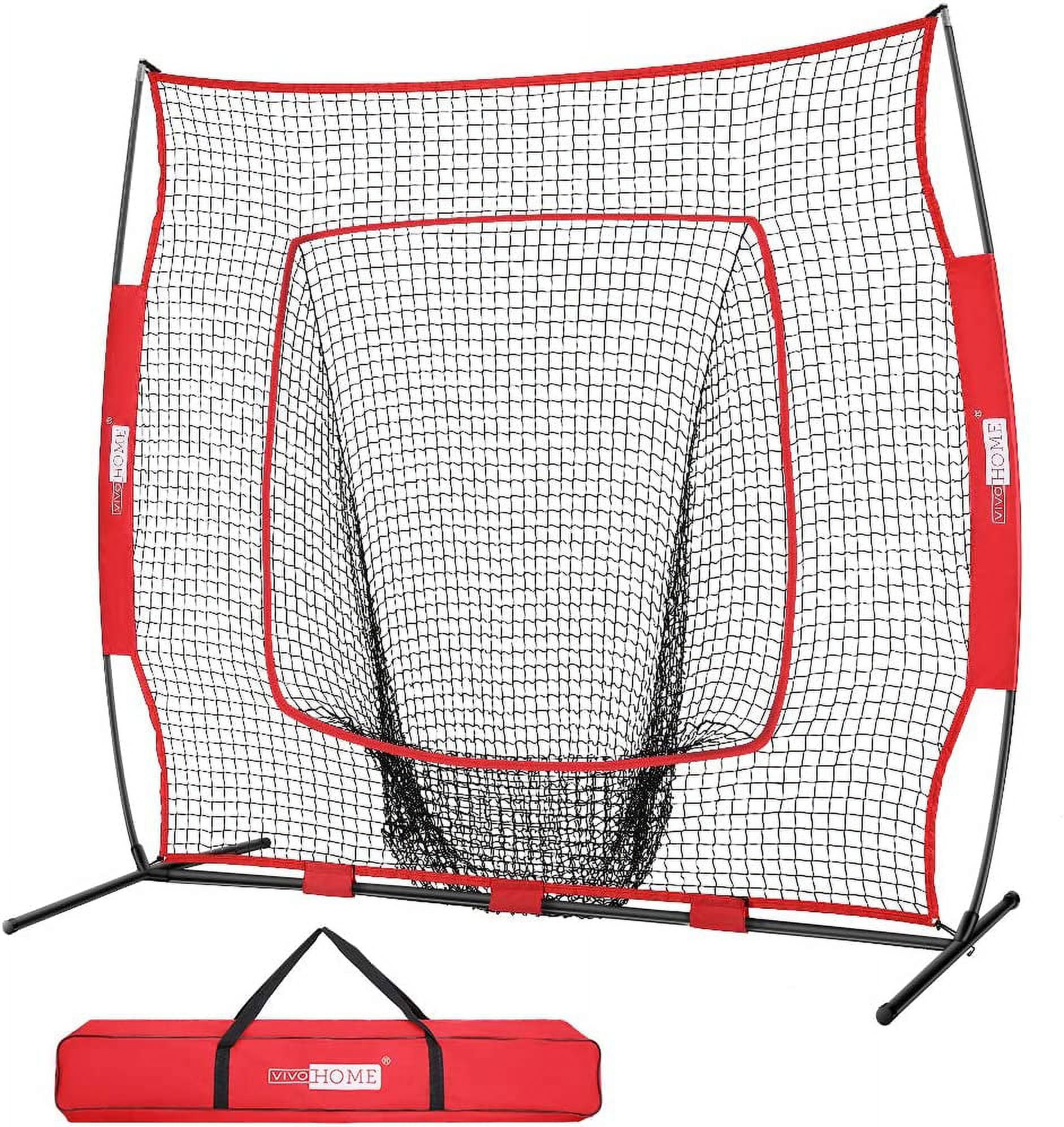 VIVOHOME 7 x 7 Feet Baseball Backstop Softball Practice Net with Strike