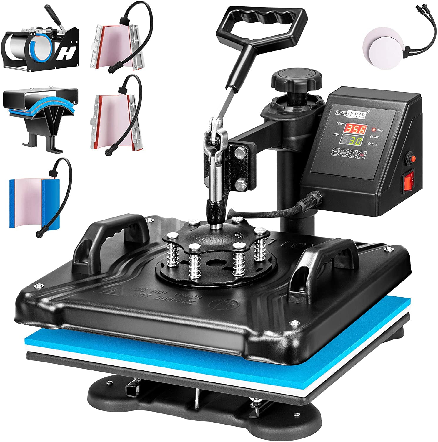 Heat Press Machine 12x15 Inch 8 in 1 Combo for T-Shirt/Mug/Hat/Cap/Plate,  360° Swing Away DIY Digital Industrial-Quality Heat Transfer Sublimation  for Home Use, Businessman - Yahoo Shopping