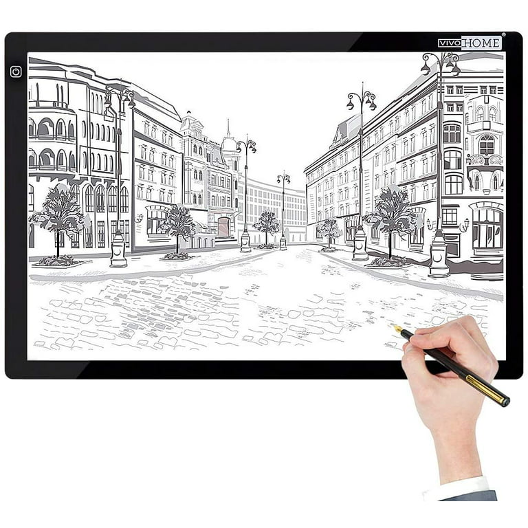 VIVOHOME A2 Ultra-Thin LED Light Box Board Tracing Light Pad with 3  Brightness for Diamond Painting Artist Sketching Drawing Craft