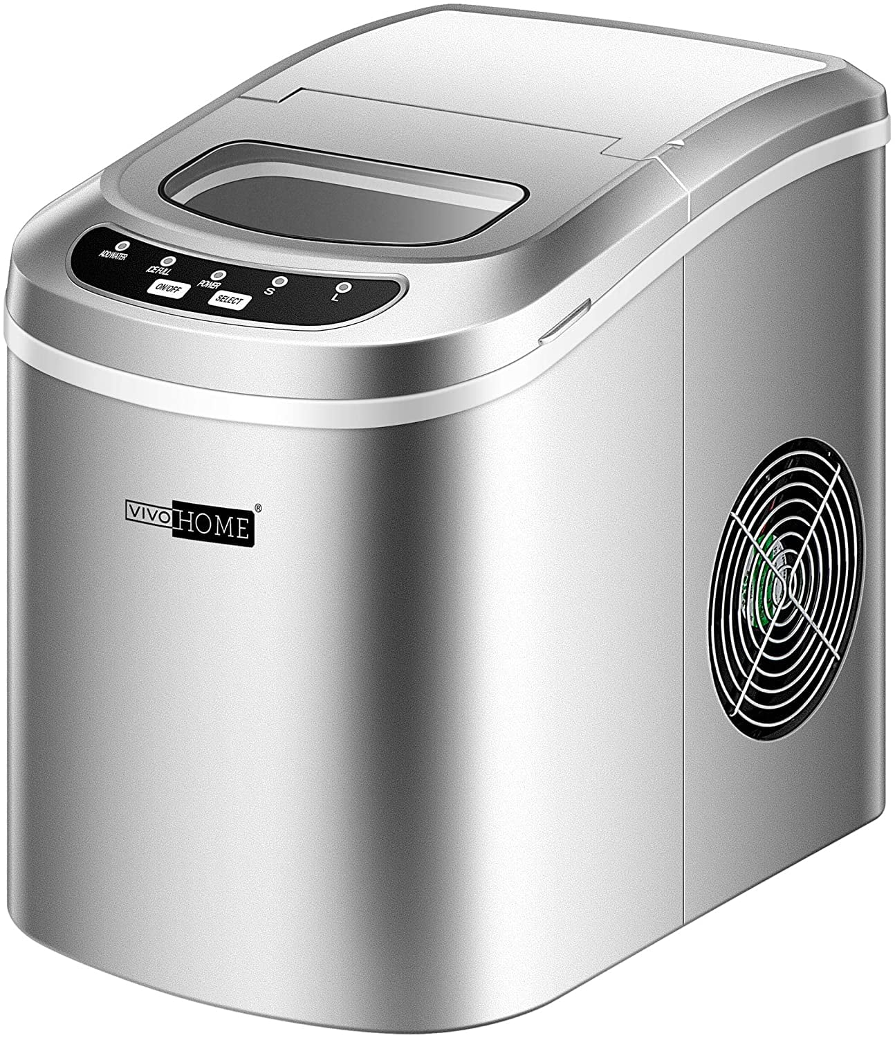 VIVOHOME 8.7 in. 26 lbs. Electric Portable Ice Maker with Handleand Self  Cleaning Function in Silver wal-VH1245US - The Home Depot