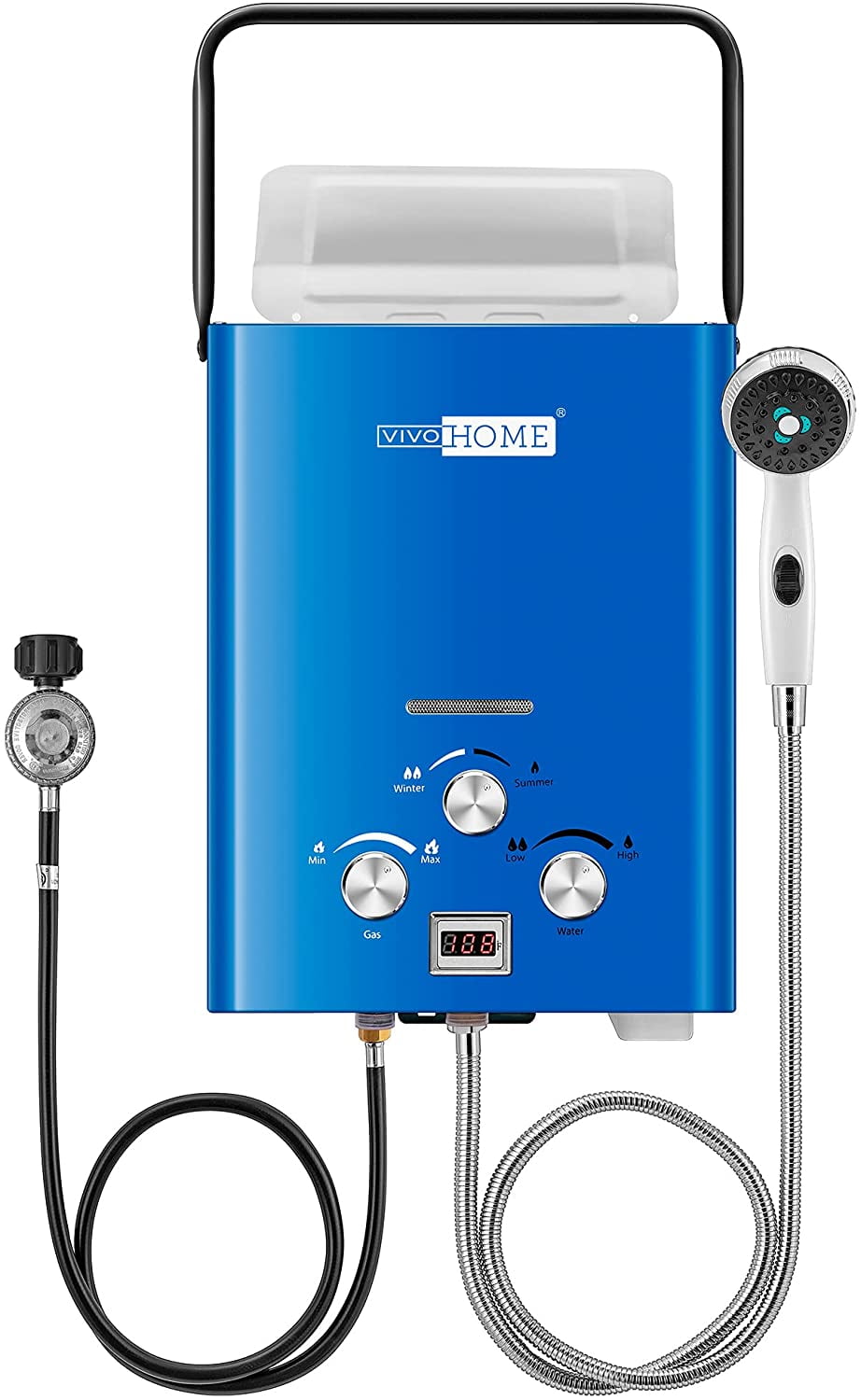 VIVOHOME Portable Propane Tankless Water Heater, 1.6GPM 6L Propane RV Tankless Water Heater with