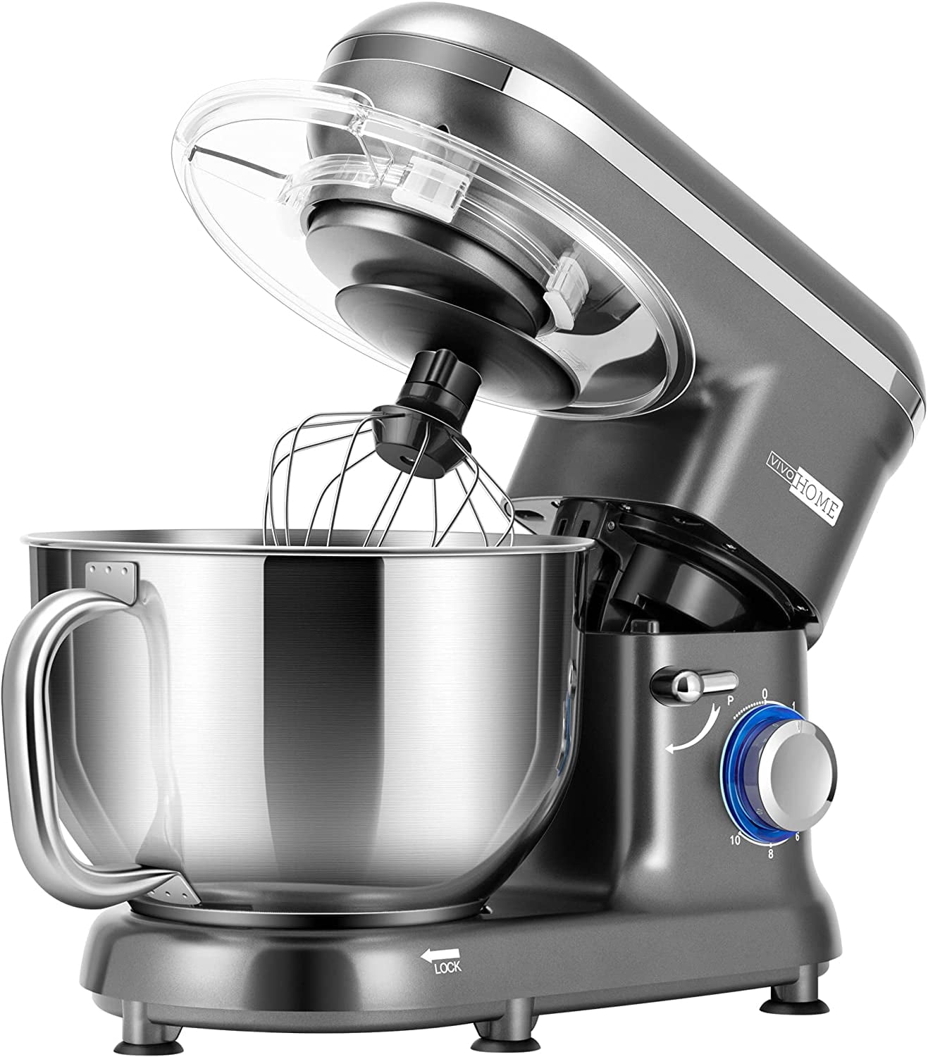 VIVOHOME Stand Mixer, 660W 10 Speed 6 Quart TiltHead Kitchen Electric