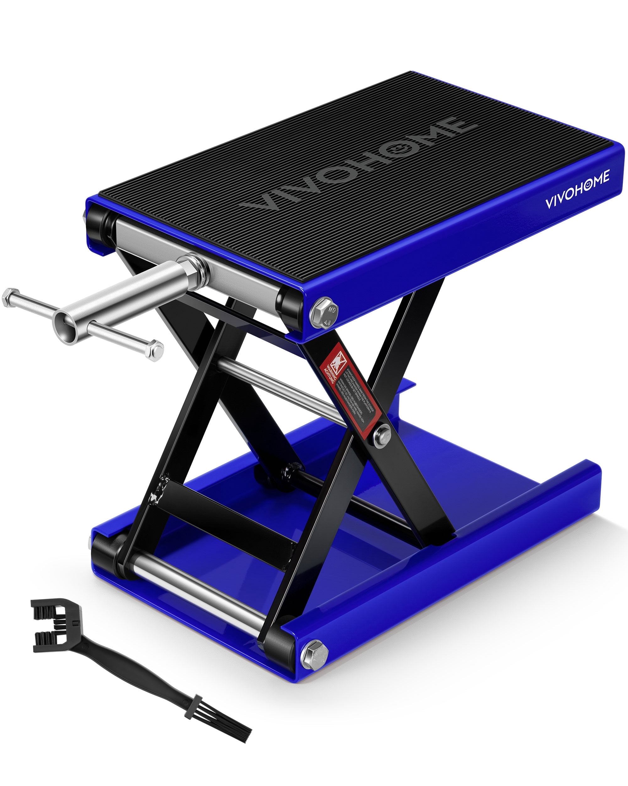 SPECSTAR Steel Motorcycle ATV Wide Deck Scissor Lift Jack Crank Hoist Stand 1100 lbs Blue