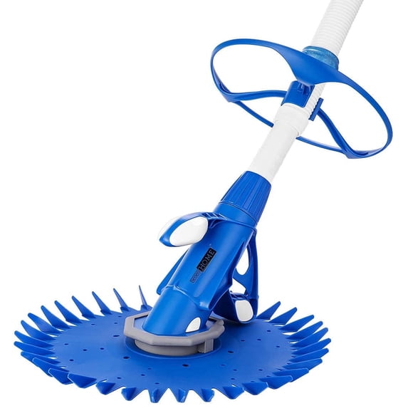 VIVOHOME Upgraded Automatic Above Ground Suction Swimming Pool Sweeper Vacuum Cleaner with 14 2.62 ft Hoses Blue and White