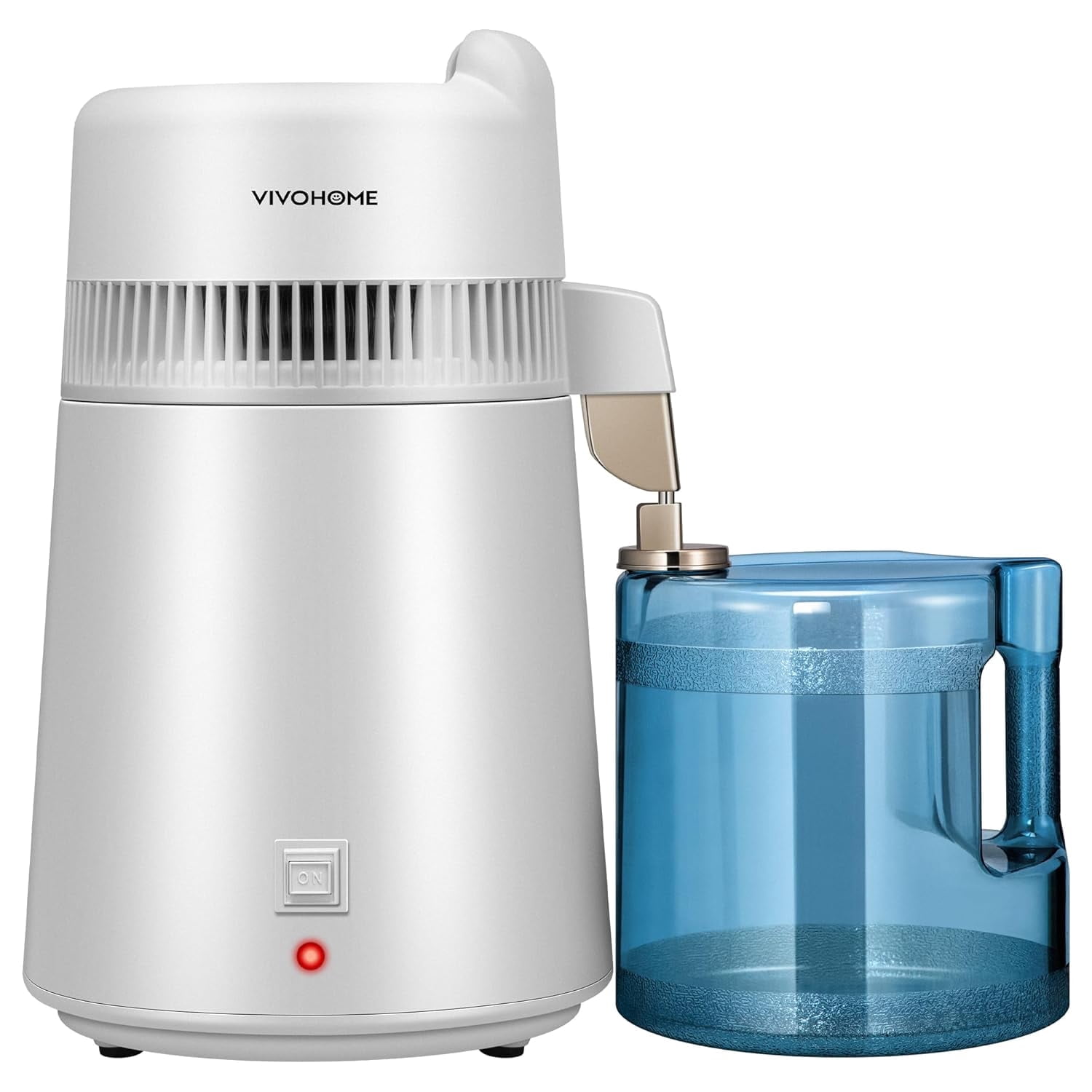 SPECSTAR Water Distiller Countertop 1.6 Gallon/6L 900W Distilled Water Machine with Smart Switch Purifier Filter for Home Office, White