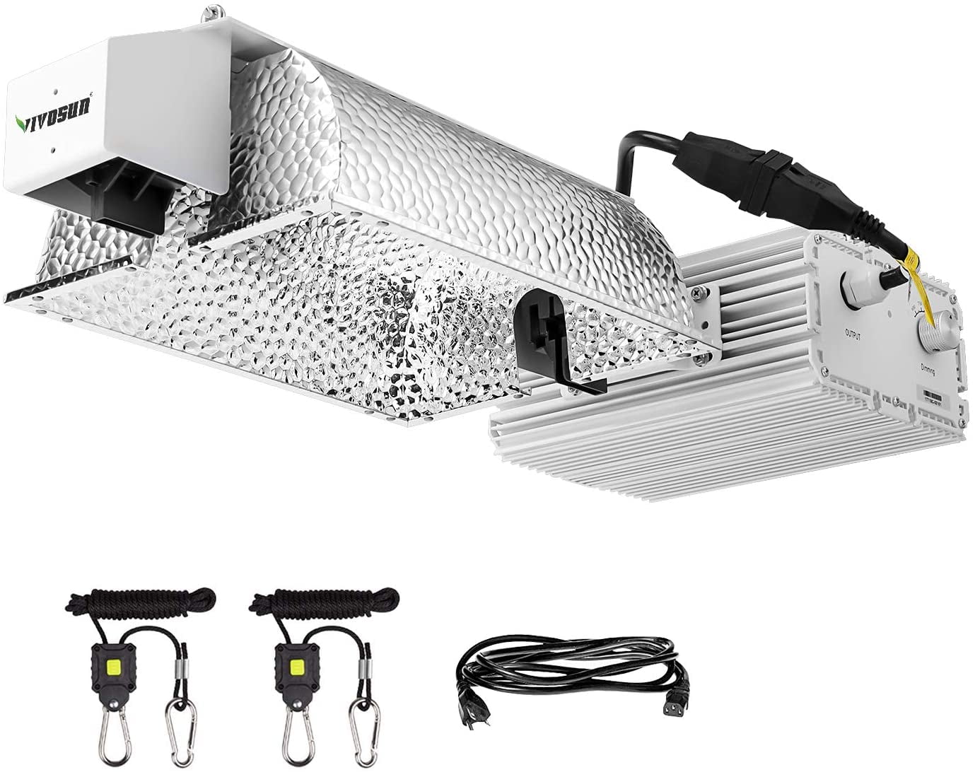 VIVOSUN 1000 W Grow Light Fixture 120 240V Dimmable Ballast 1 Pair Rope Hanger Included Upgraded Version