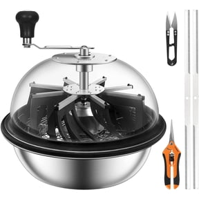 VIVOSUN 16in Bud Leaf Bowl Trimmer with Dome, Blades for Spin Cut, Solid Metal Gear Box (Upgraded Version)