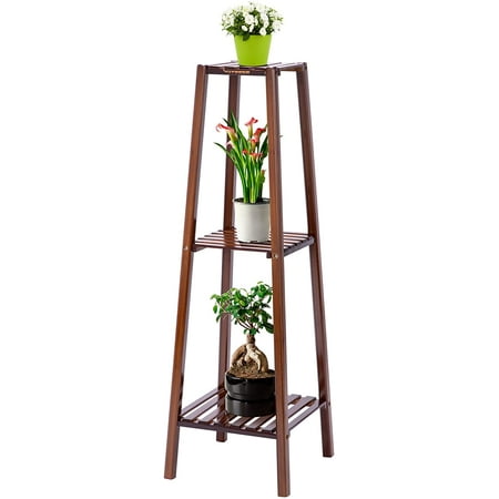 VIVOSUN 3-Tier Bamboo Plant Stand, Indoor Tall Stand Rack Corner Plant Shelf, Multiple Flower Pot Holder for Patio Garden, Living Room, Balcony