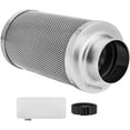 thumbnail image 1 of VIVOSUN 4 In Air Carbon Filter Odor Control,Reversible Flange 4"x14"for Inline Fan,Tent, 1 of 6