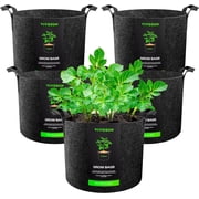 VIVOSUN 5-Pack 5 Gallon Grow Bags Heavy Duty 300G Thickened Nonwoven Plant Fabric Pots with Handles