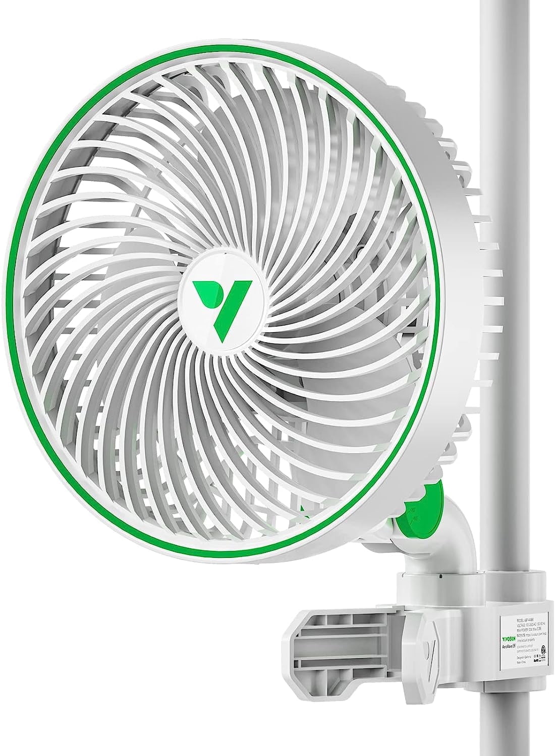 VIVOSUN AeroWave E6 Grow Tent Fan 6”, Smart Wifi Control, US Patented Auto Oscillating Clip fan, Strong Airflow but Low Noise, and Fully-Adjustable Tilt for Hydroponic Ventilation Circulation, White
