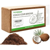 VIVOSUN Coco Coir Brick, 1.4lbs 100% Natural Organic Compressed Coconut Coir Fiber with Low EC, PH Balance & High Nutrition, Coconut Fiber Substrate, Coconut Soil for Plants
