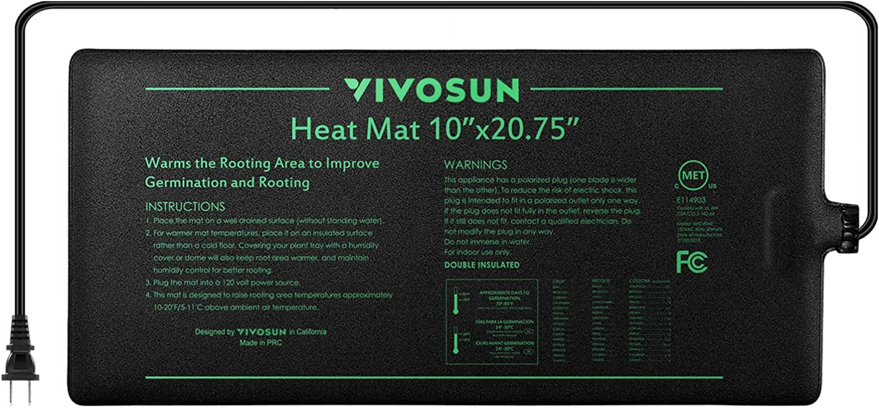 VIVOSUN 20 in. x 20.75 in. Seedling Heat Mat and Digital Thermostat Combo  Set X002EB7JH1 - The Home Depot