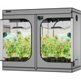 thumbnail image 1 of VIVOSUN G848 96"x48"x80" Grow Tent, 8x4 FT Advanced Gray Mylar Hydroponic Tent with 22mm Poles, Observation Window and Floor Tray for Plants for VS4000/VSF4300, 1 of 8