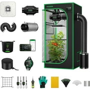 VIVOSUN GIY Smart Grow Tent System 2x2, WiFi-Integrated Grow Tent Kit, with Automate Ventilation and Circulation, Schedule Full Spectrum 100W LED Grow Light, and GrowHub E42A Controller