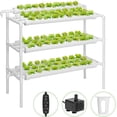 thumbnail image 1 of VIVOSUN Hydroponic Grow Kit, 3 Layers 90 Plant Sites 10 PVC Pipes , Water Pump, Pump Timer, Nest Basket and Sponge, 1 of 7