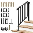 thumbnail image 1 of VIVOSUN Outdoor Handrail, 40" × 36" Fits 1 to 4 Steps, Adjustable Wrought Mattle Iron Stair Railing, 1 of 6