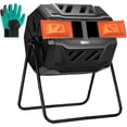 thumbnail image 1 of VIVOSUN Outdoor Tumbling Composter Dual Rotating Batch Compost Bin, 43 Gallon Orange Door, 1 of 9