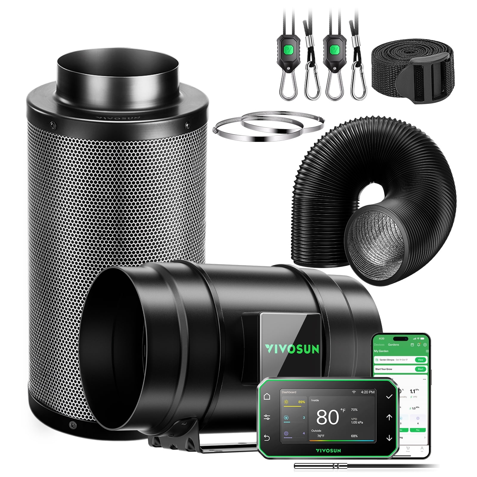 VIVOSUN Smart Air Filtration PRO G8 Kit