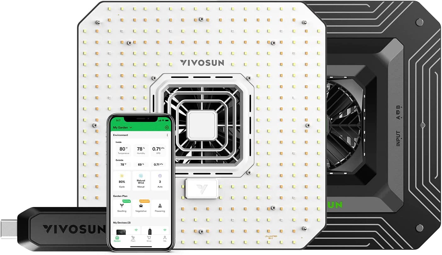 VIVOSUN Smart Grow System with The AeroLight A100SE, 100W LED Grow Light w/Integrated