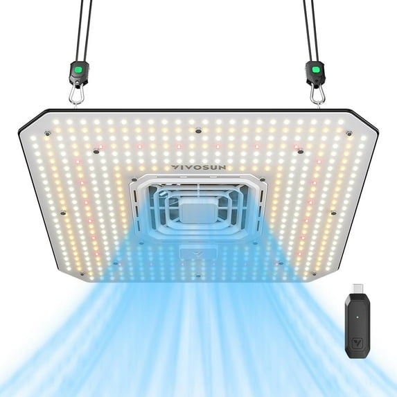 VIVOSUN Smart Grow System with The AeroLight A150SE, 150W LED Grow Light w/Integrated Circulation Fan & GrowHub Controller E25