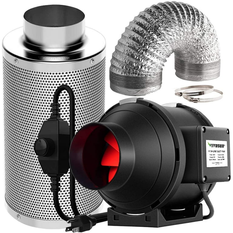 Carbon filter with fan top