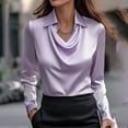 thumbnail image 1 of VIWORLD Sophisticated Women's Long Sleeve Shirt - Flattering V-Neck Design with Ruched Chest Detail for All-Day Comfort, 1 of 3