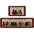 thumbnail image 1 of VIXARKOBuffalo Plaid Xmas Tree Merry Christmas Kitchen Mats Set of 2, Winter Home Decor Low-Profile Kitchen Rugs for Floor, 1 of 6