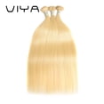 thumbnail image 1 of VIYA Silky Straight Human Hair Weave Golden Honey Blonde Color 613 16 Inch 3 Bundles/Pack For Women, 1 of 7
