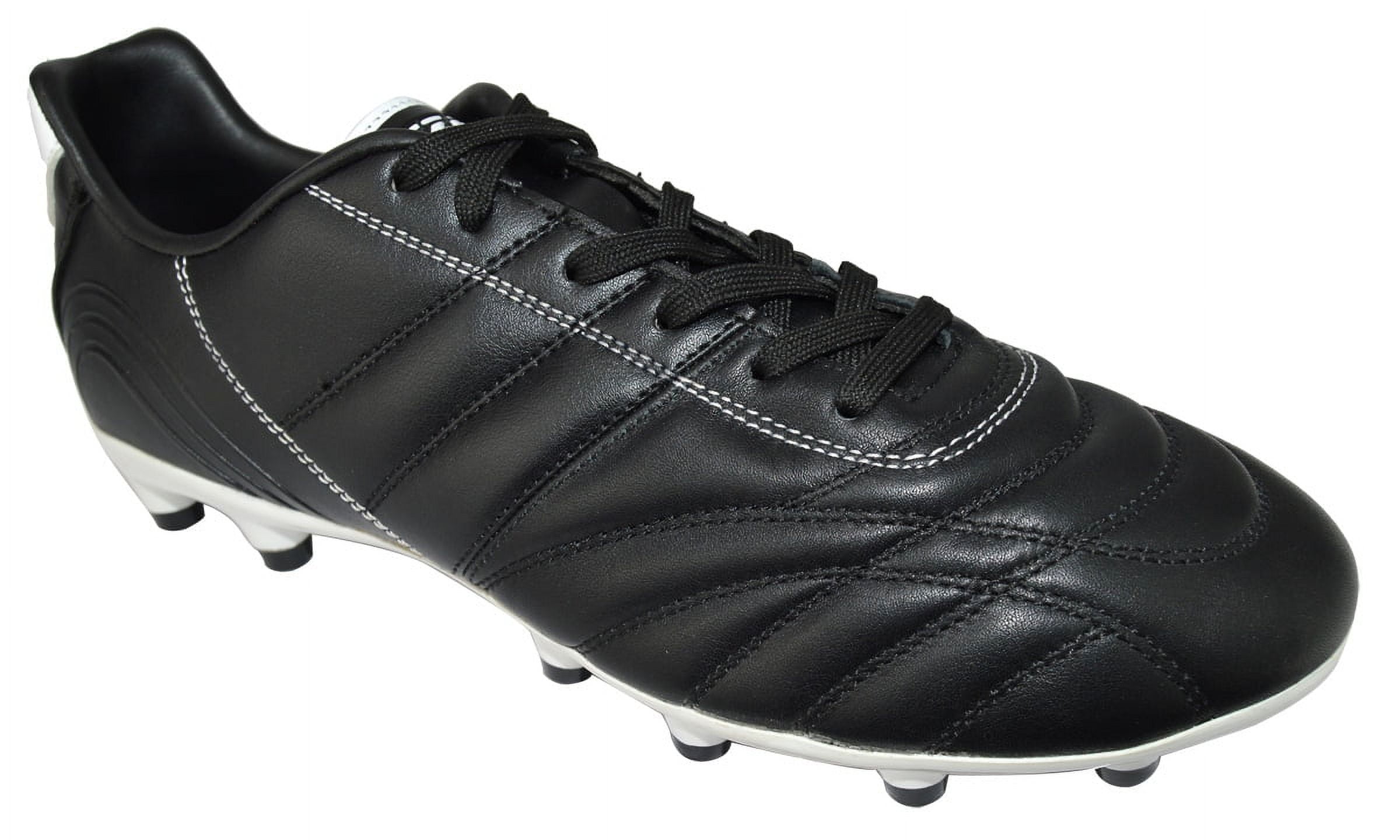 VIZARI - Classico FG- Soccer Shoes, Cleats, Black/White, Size - 7.5 (Adult)