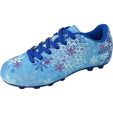 VIZARI Kids Shoe Water-Resistant Soccer Cleats, Blue And Purple, 11