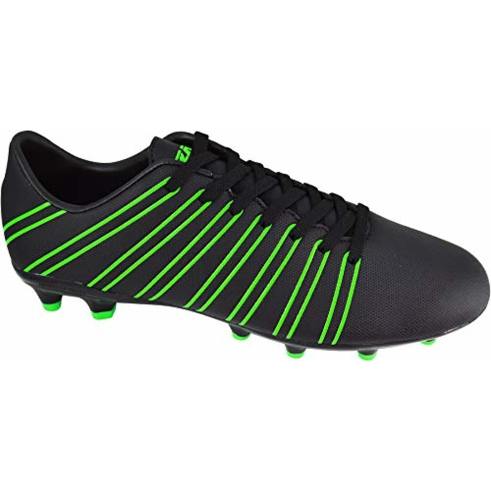 VIZARI - Madero FG- Soccer Shoes, Cleats, Black/Green, Size - 8 ()