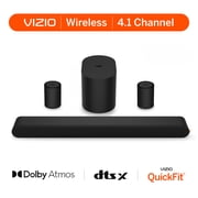 VIZIO 4.1 Soundbar with Dolby Atmos, Wireless Surround Speakers & Compact Subwoofer, QuickFit Compatible (SV410XW-0905)